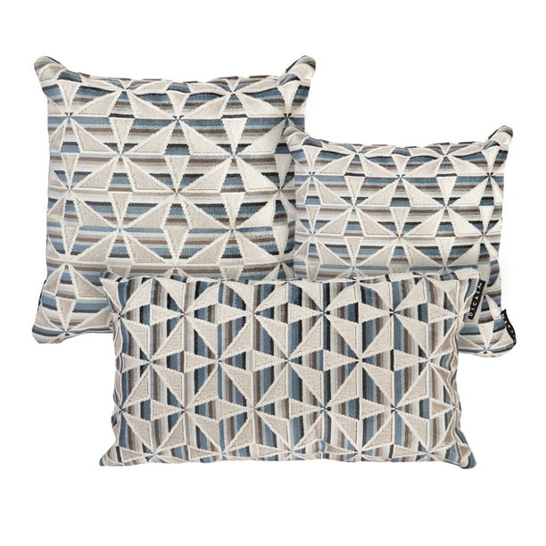 Set de 3 Cojínes Decorativos (1 Cuadrado Grande + 1 Cuadrado Chico + 1 Rectangular) DICASA Conte