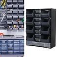 thumbnail image 1 of Organizador de piezas de hardware Colamx Contenedores de almacenamiento montados en la pared Negro, 1 of 8