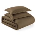 thumbnail image 2 of Superior 3-Piece Hanlon Solid Duvet CoverSet, King/ Cal King, Taupe, 2 of 4