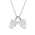 thumbnail image 1 of COMEDY & TRAGEDY S (SOCK & BUSKIN) PENDANT NECKLACE IN WHITE GOLD - Gold Purity:: 14K, Pendant/Necklace Option: Pendant Only, 1 of 2