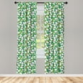 thumbnail image 3 of Ambesonne Bowling Curtains, Colorful Pins on Green, Pair of 28"x84", Multicolor, 3 of 5
