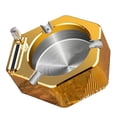 thumbnail image 2 of Cendrier avec Briquet Rétro en Métal avec Dix Mille Matchs Porte-Cendres Multifonction Doré, 2 of 9
