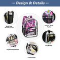 thumbnail image 5 of Large Clear PVC Backpack Heavy Duty See Through Backpack for Adults Work Travel, Butterfly Daisy Printed 12L, 5 of 8