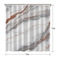 thumbnail image 5 of White Marble Copper Line Pattern Shower Curtain 72"x72" ,Bathroom Decorative Shower Curtains Set with 12 Hooks,Modern Waterproof Washable Shower Curtain, 5 of 6