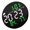 Black and green, variant on LED Digital Calendar Clock Temperature Humidity Detector Programmable Alarms 12/24 Hour Format Weather Indicators