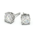 thumbnail image 3 of Premium Grade VVS1 Moissanite Round Stud Earrings - 925 Silver or 14K Gold, 3 of 7