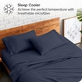 thumbnail image 3 of Bare Home Pillowcase Set - Premium 1800 Collection - Double Brushed - Ultra Soft - King Size, Midnight Blue, 2 Count, 3 of 7