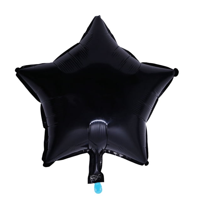 10 piezas de 18 pulgadas en forma de estrella Globos de papel Globos Mylar para el día de San Valentín Boda Fiesta de cumpleaños Decoración (Negro)