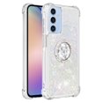 thumbnail image 7 of CCSmall for Samsung Galaxy A16 5G Case Clear Glitter Bling for Women, Flowing Liquid Quicksand Sparkly Cover with Diamond Ring Holder Case for Samsung Galaxy A16 5G LSZ Colorful, 7 of 7