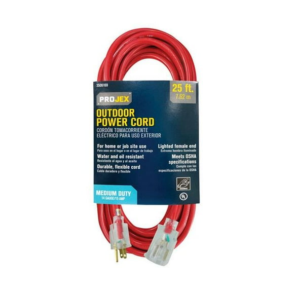 Projex 3506169 Indoor & Outdoor 25 ft. Red Extension Cord