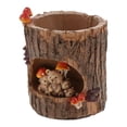 thumbnail image 4 of Zorion Tree Stump Pot Decorative Figurine Cute Multipurpose Plant Pot Tabletop Ornament Bear, 4 of 9