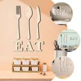 thumbnail image 2 of Kitchen Wall Signs Eat Utensils Decorative for Hotel Beige Wood 1 Set, 2 of 5