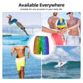 thumbnail image 6 of Goofa Glitter Rainbow Printed Men's Swim Trunks Board Shorts Quick Dry Mens Swimming Trunks with Compression Liner,Breathable Fit Hawaii Beach Shorts-Large, 6 of 9