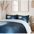 thumbnail image 6 of Ambesonne Moon Duvet Cover Sets, Starry Night Sky Full Moon, 2-King, Black Blue White, 6 of 7
