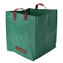 Yard Waste Bags,Reusable Square Heavy Duty Collapsible Garden Leaf Bags with Handles, Stand-Up,Green