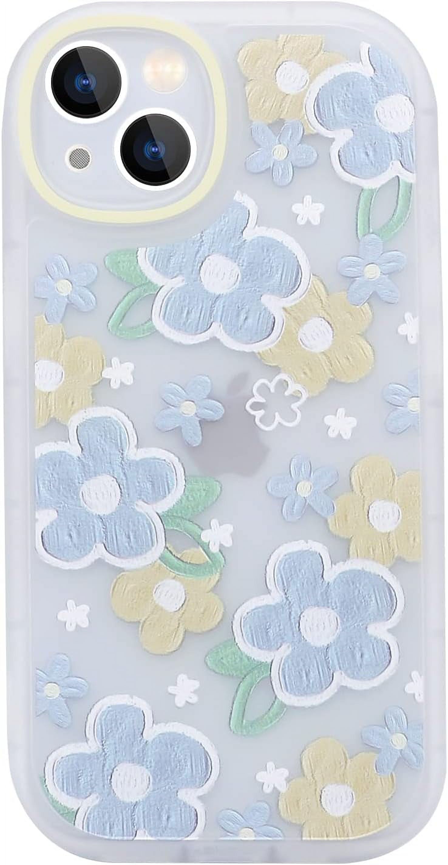 Phone Case for iPhone 14, Cute Curly Wave Frame Shape Shockproof