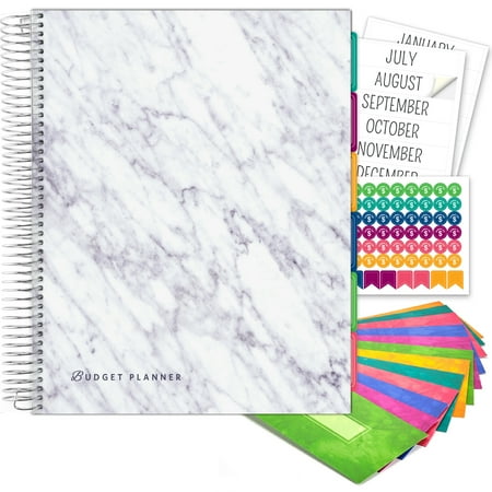 Budget Planner & Monthly Bill Organizer With 12 Envelopes and Pockets. Expense Tracker Notebook and Financial Planner Budget Book to Control Your Money. Large Size (8.5" x 11")