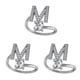 thumbnail image 4 of Jumpingount Anillo abierto con letras mayúsculas de cobre, anillos de diamantes de imitación portátiles, compras de viaje, joyería ornamental, Type7 NO7, 4 of 6