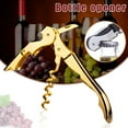 thumbnail image 2 of VALINK Gold Plated Corkscrew Double Hinge Waiters Wine Key Bottle Opener Party Bottle Opener, 2 of 6