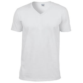 Nautica Mens 3-Pack Cotton V-Neck T-Shirt, Adult, White, S 