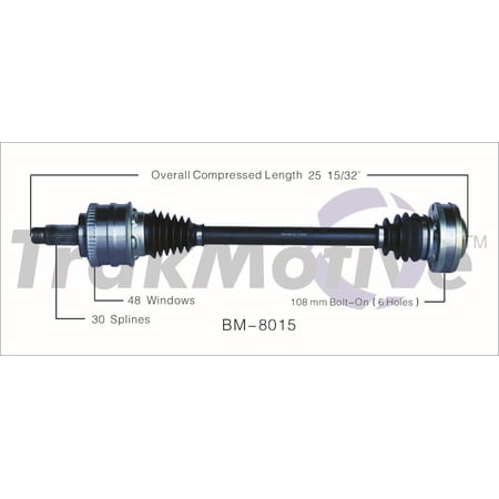 Surtrak Axle BM-8015 CV Axle Shaft Fits select: 1994-1997 BMW 840 1993-1997 BMW 850