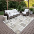 thumbnail image 3 of Addison Rugs Chantille Indoor/Outdoor Transitional Geometric Ivory Machine Washable Rectangle Rug, 10' x 14', 3 of 10