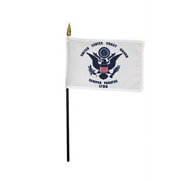 Annin Flagmakers 324510 Eb Us Coast Guard Mounted 4 x 6 in. 12 Pack