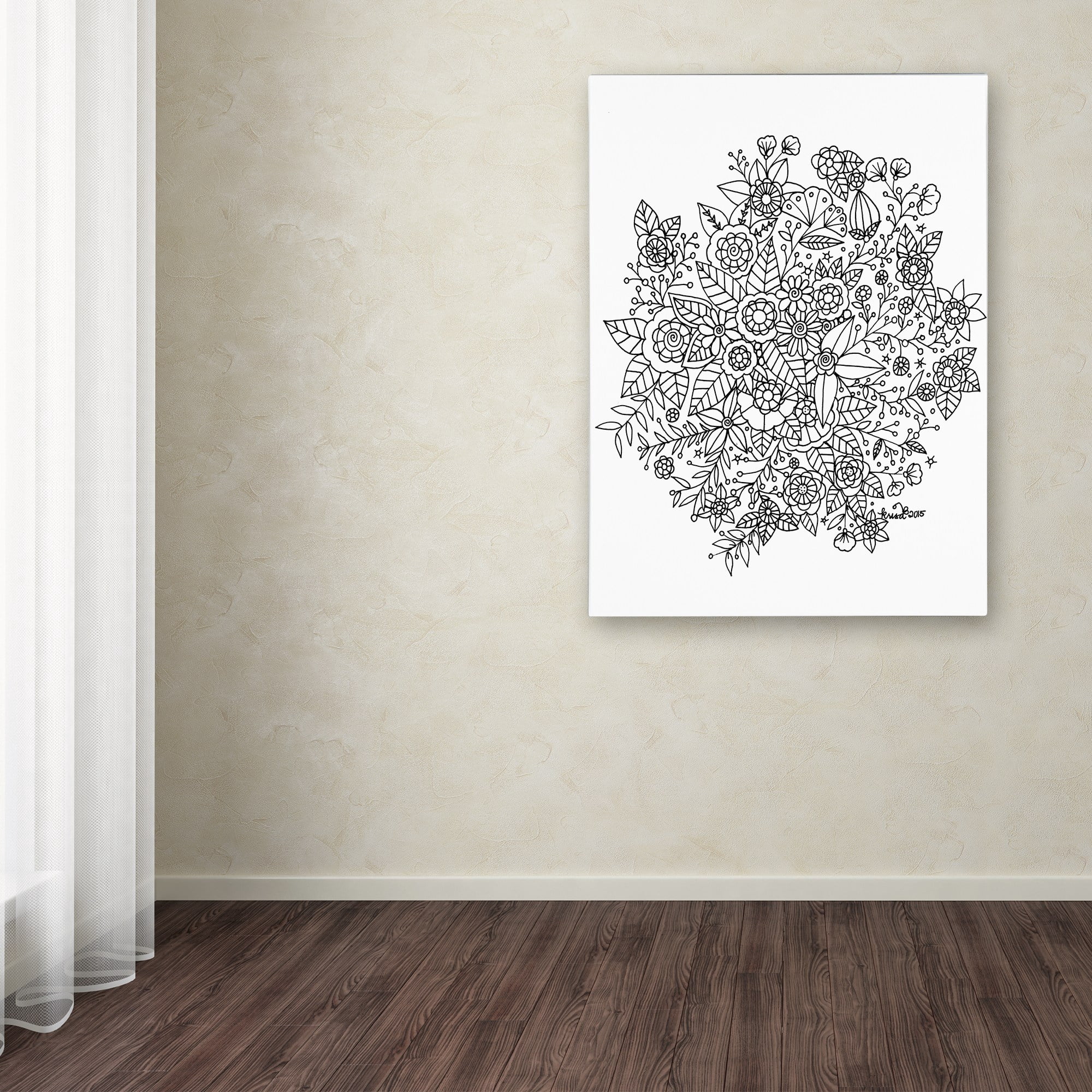 Trademark Fine Art "Sample" Canvas Art by KCDoodleArt