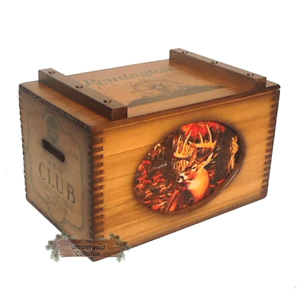 46656 Remington Deer Wooden Storage Box