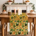 thumbnail image 2 of Table Runner - 60 Inch Long, Saint Patrick's Day Kitchen Dining Table Runner Dresser Scarves, Orange Gnomes Hat Boot Rainbow Clovers Farmhouse Decor for Coffee Tables Wedding Party Banquet, 2 of 8