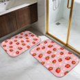 thumbnail image 5 of Strawberry and Blossom Pink Pattern Bath Mat Set Of 2,Non-Slip Rug for Bathroom,Kitchen,Bedroom,Entrance, 30x17 and 23.5x15.7 Inches, 5 of 5