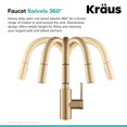 thumbnail image 4 of Kraus KPF-2620BB Oletto Kitchen Faucet, 16 Inch, Brushed Bronze, 4 of 10