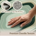 thumbnail image 6 of ODIKA 5'x7' Washable Area Rug Over Abstract Geode Layered Contemporary Bands Carpeta Para That Flowing Dynamic for Small Living Room, Bedroom, Easy Care, Non-Shedding, Pet Friendly, 6 of 7