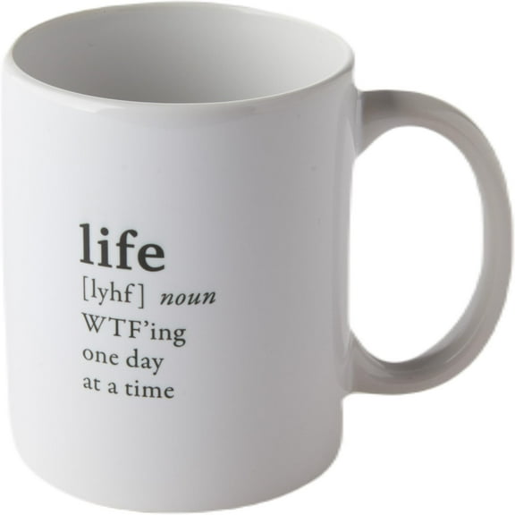 Tableau Life Mug, 11-Ounce, White, Set of 4