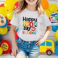 thumbnail image 2 of T-shirts Filles Décontracté Enfant Col Rond Tee Mode Imprimés Manches Courtes Été Vêtements Bébé Filles Blanc 1-2 Ans, 2 of 4