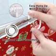 thumbnail image 6 of Christmas Gingerbread Man Shower Curtain, Cute Santa Snowman Candy Cane Xmas Pattern Red Shower Curtain for Bathroom, Winter Holiday Waterproof Fabric with Hooks 72x72inch, 6 of 7