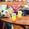 thumbnail image 4 of Water Bottle,Beer Mug 400ml Double Layer Funny Beer Mug PS Plastic Double Beer Mugs With Handles Mezzanine Model Beer For Bar Beverages Prank, 4 of 9