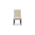 thumbnail image 3 of BEP1B01 Beasley parson Chair with Black Finish Leg and Linen fabric-Beige Color - Set of 2, 3 of 4