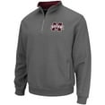 thumbnail image 2 of Men's Colosseum Charcoal Mississippi State Bulldogs Tortugas Logo Quarter-Zip Jacket, 2 of 4