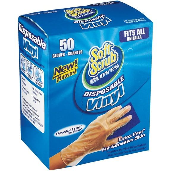 Big Time Products Vinyl Disposable Gloves - Latex-Free, Disposable - 50 Count