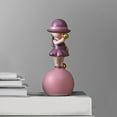thumbnail image 4 of Escultura de figura de dibujos animados elegante, adorno, estatua en miniatura, estantería, manualidades A_Girl_Purple, 4 of 8
