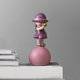 thumbnail image 4 of Escultura de resina adorable, pieza decorativa moderna con forma de personaje de dibujos animados A_Girl_Purple, 4 of 8