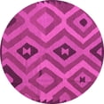 thumbnail image 1 of Ahgly Company Indoor Round Southwestern Pink Country Area Rugs, 5' Round, 1 of 4