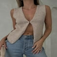 thumbnail image 2 of Women Knit Sweater Vest Tops Sleeveless V-Neck Button up Tank Tops, 2 of 4