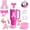 Letter A, variant on 6PCS Pink Stanley Cup Accessories Set, Initials Decorations for Stanley Cup 30oz 40oz, Includes Bow Straw Topper, Handle Charm, Letter Sticker, Silicone Boot, Spill Proof Stopper (Letter K)