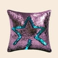 thumbnail image 4 of Housses de Coussin Vierges 16Inx16 Po Réversibles à Paillettes Magiques (Rouge & Noir), 4 of 5