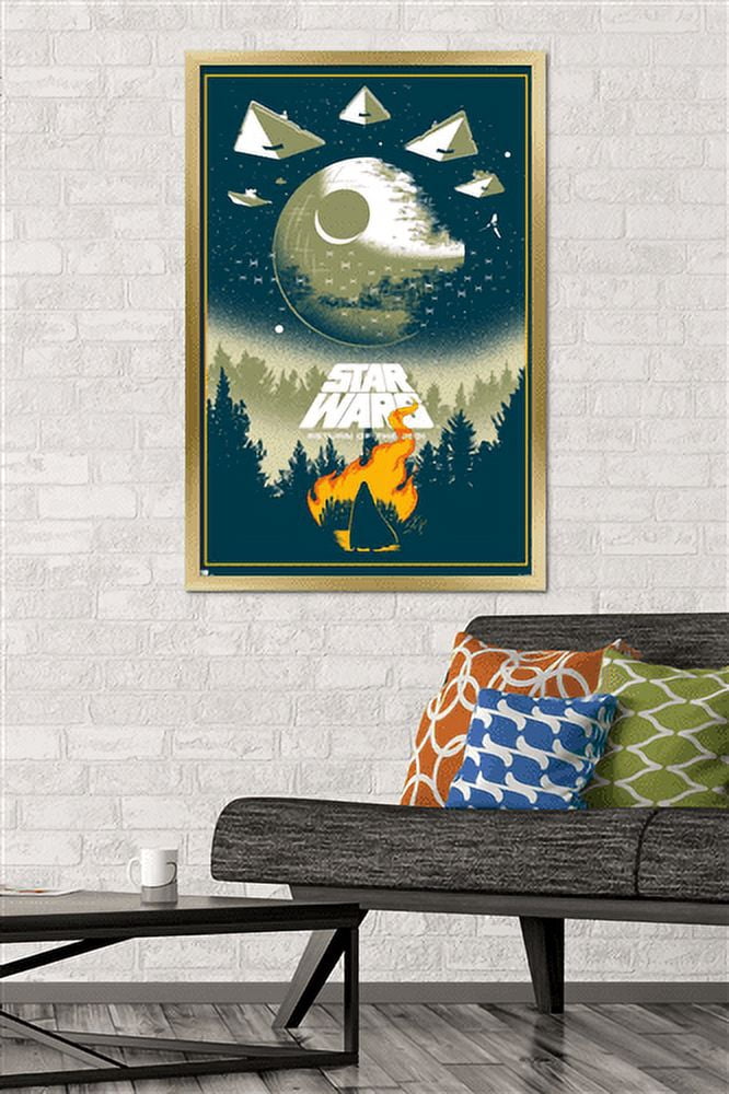Star Wars: Return of the Jedi - Funeral Wall Poster, 22.375" x 34", Framed