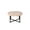 Oak Natural Wood + Antique White, variant on Hassch 30" Octagonal Coffee Table with Black Metal Cross Base, Farmhouse Living Room Cocktail Table, Wood Industrial Sofa Center Table, Easy Assembly, Antique Brown