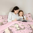 thumbnail image 5 of Homewish Cartoon Animal Otter Full Size Comforter Sets 3-Piece for Kids Boys Girls,Koi Fish Bedding Comforter Set,Stars Print Lightweight Bedding Sets,Ultra Soft Home Decor,Reversible, 5 of 8