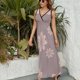 thumbnail image 3 of Floral Vestido Sin Mangas Para Mujer, Traje De, Ropa De Cumpleaños, Verano, 3 of 5
